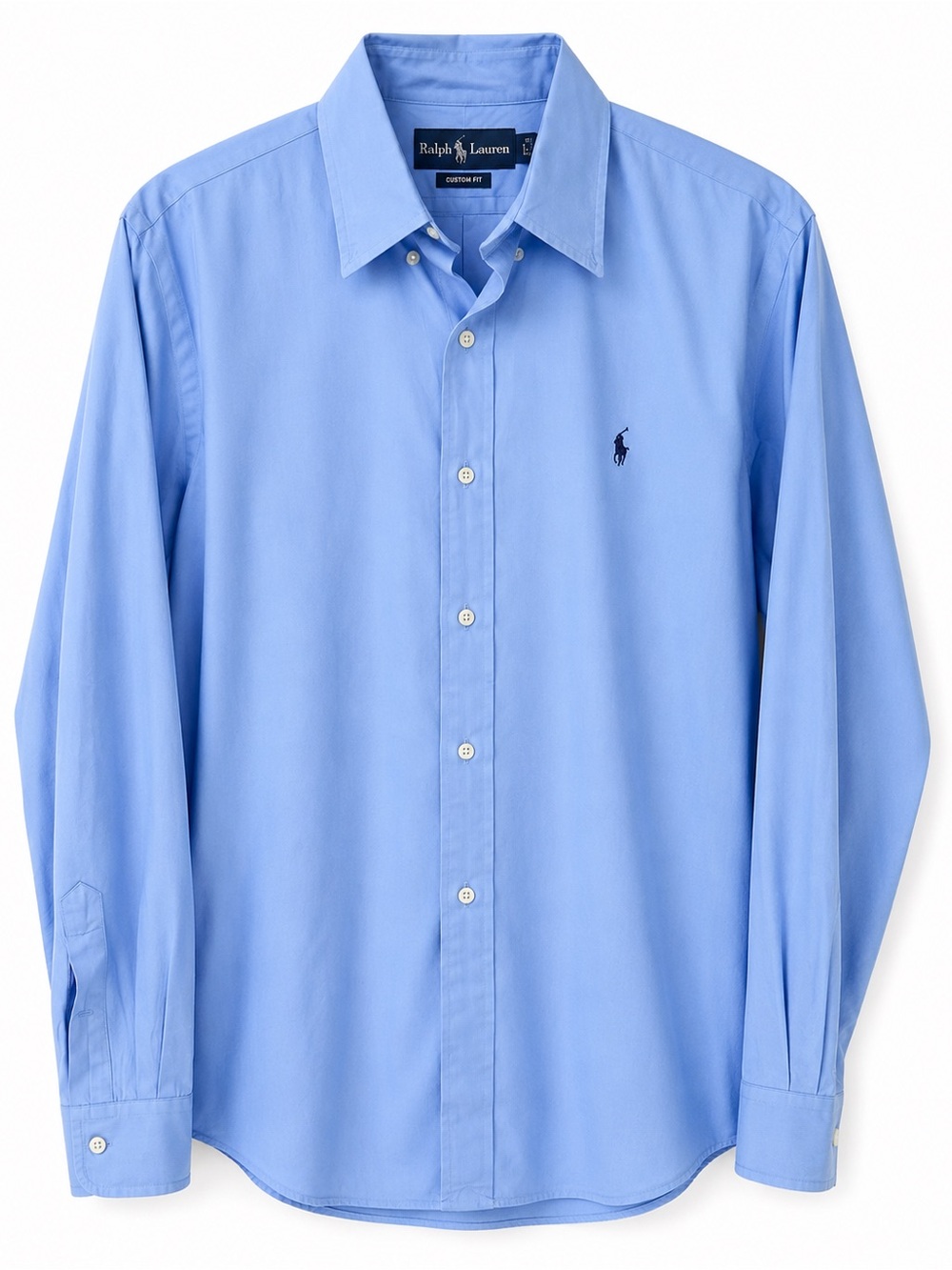 Ralph Lauren Custom Fit Men’s Light Blue Classic Button-Down Shirt L Preppy
